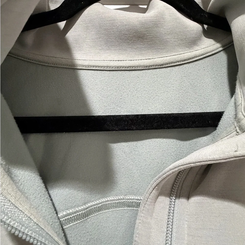 Auth. ✅ RARE Lululemon Softstreme Brushed Half-Zip in “Jade Grey” Size 12 💚🩶